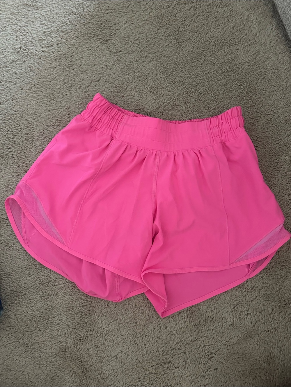 lululemon athletica Women's Bright Pink Layered Running Shorts